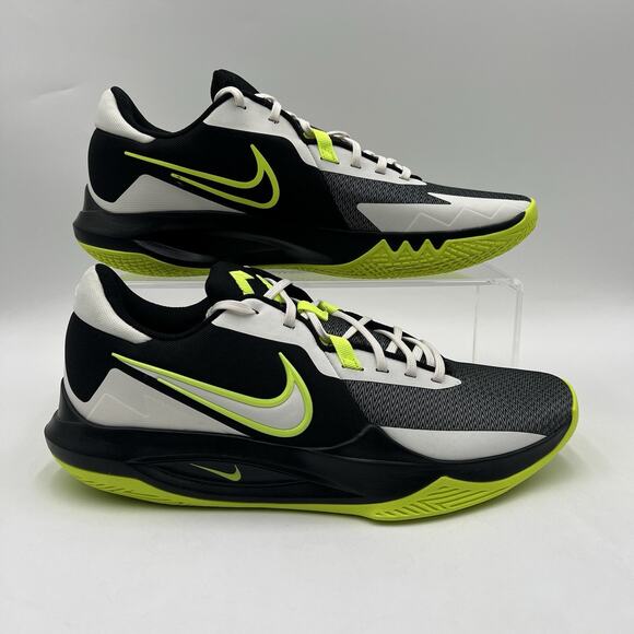 Mens Size 13 Nike Precision 6 Black Volt Basketball Sneakers DD9535 009 NEW - Picture 1 of 5